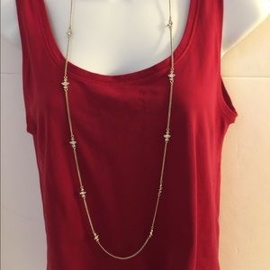 42” Silver Chain with Crystals